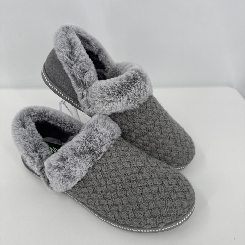 Skechers Cozy Campfire Fresh Toast Slippers Womens Gray Clog Faux Fur Size 8.5 - Picture 1 of 9